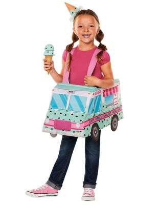 Toddler Ice Cream Truck Ride-Along Costume, Teal - Spirit Halloween