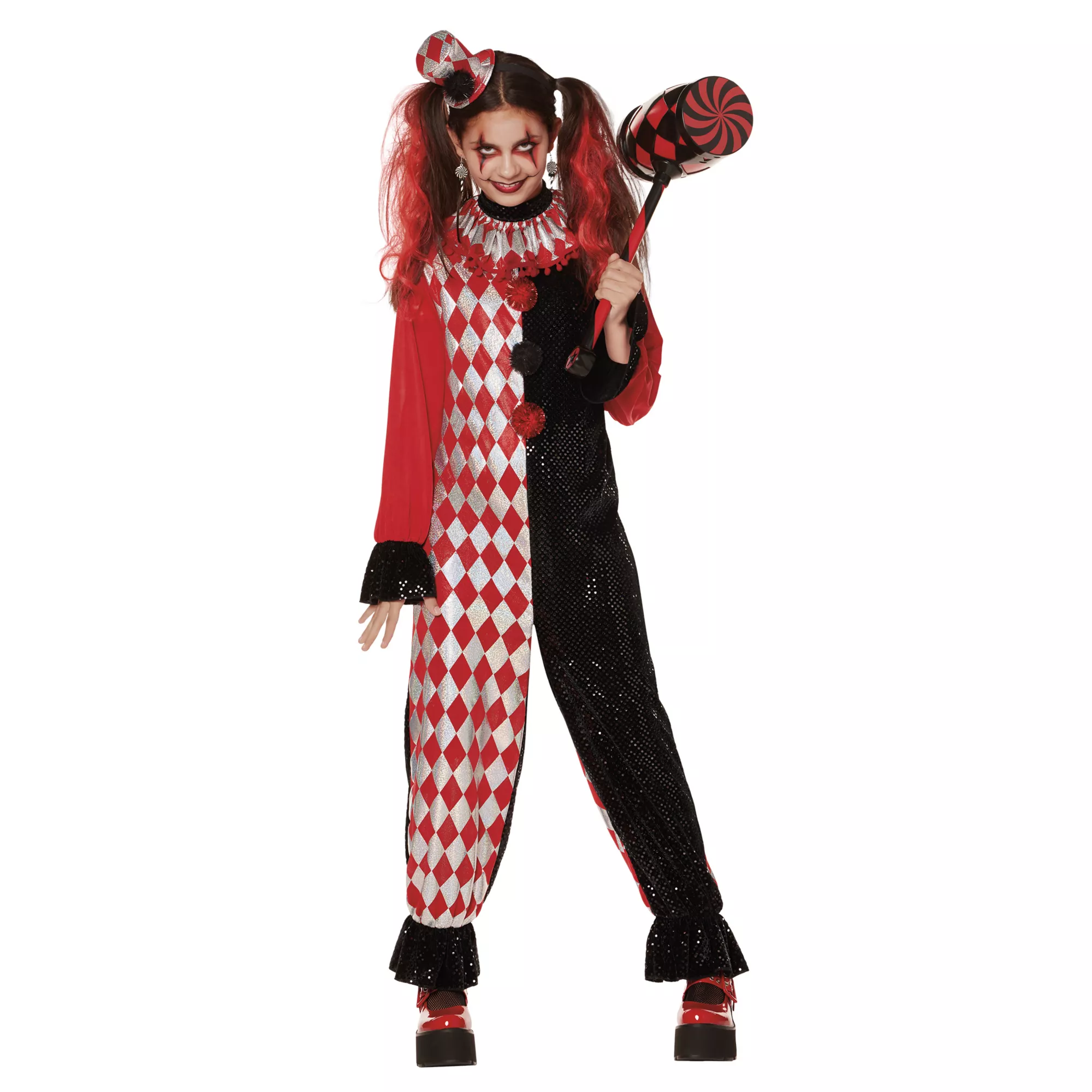 Kids Red and Black Clown Costume at Spirit Halloween