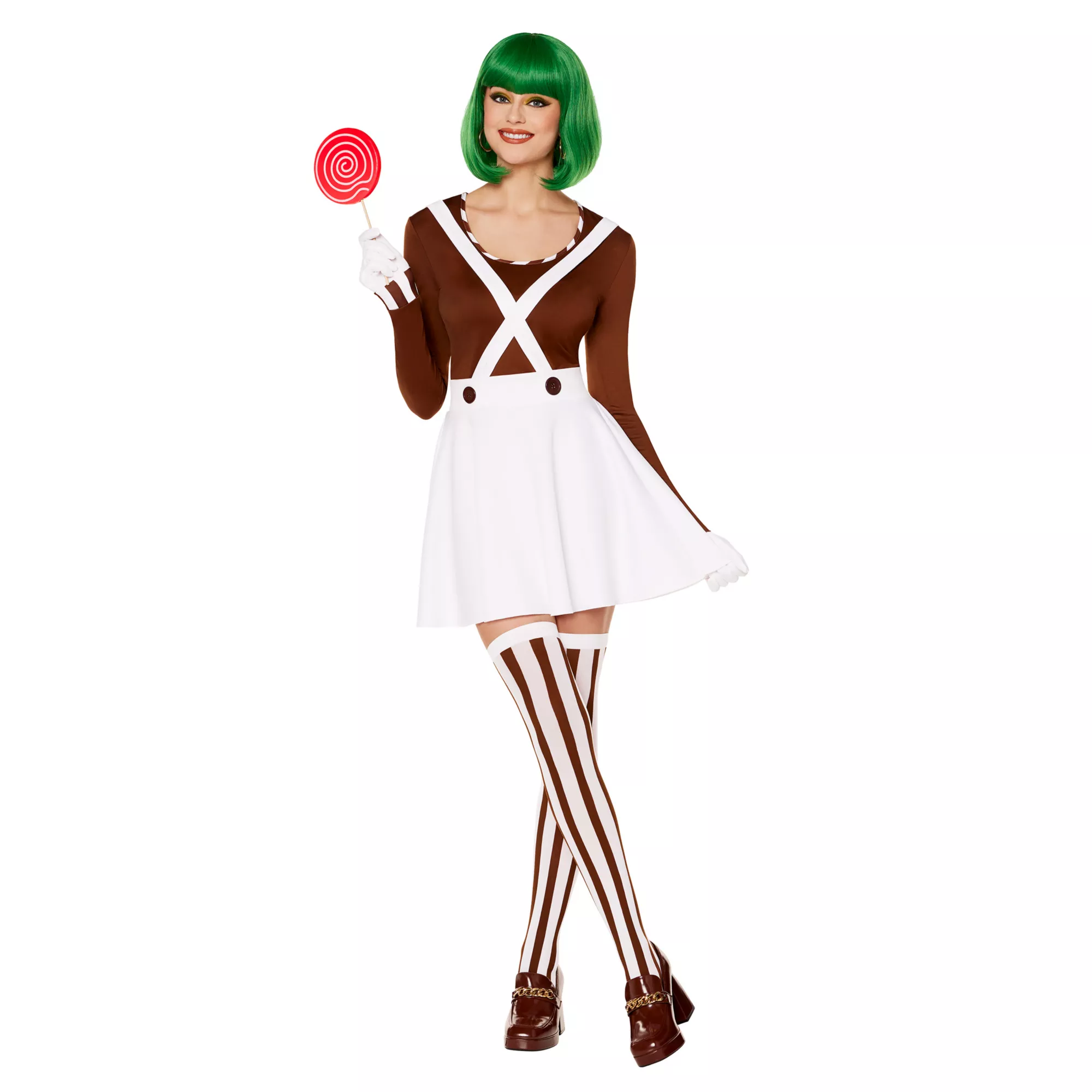 Adult Oompa Loompa Dress Costume - Willy Wonka and the Chocolate Factory at Spirit Halloween