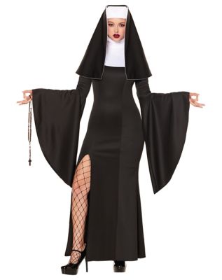 Adult Long Sexy Nun Costume - Spirithalloween.com