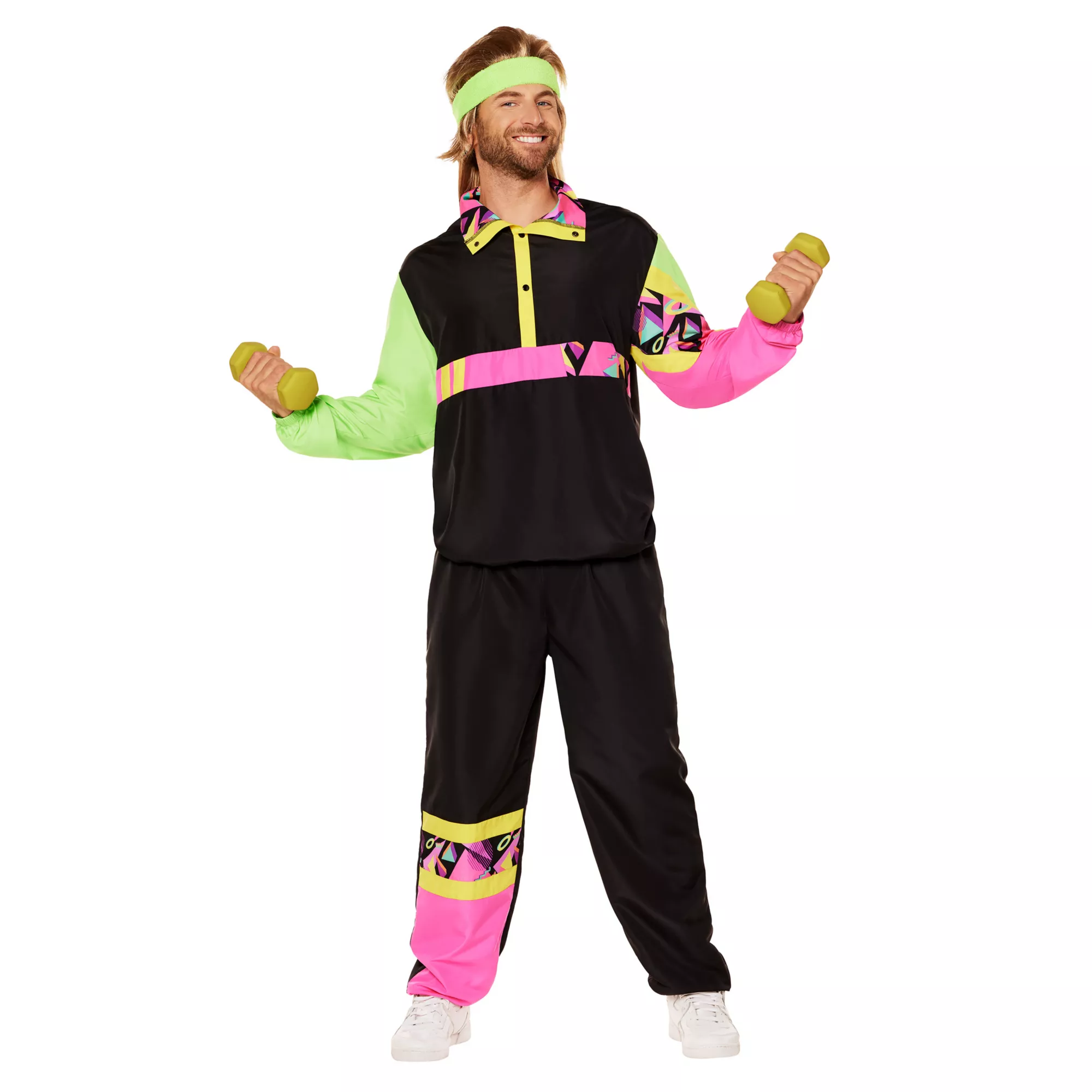 Adult 80s Neon Track Suit at Spencer's