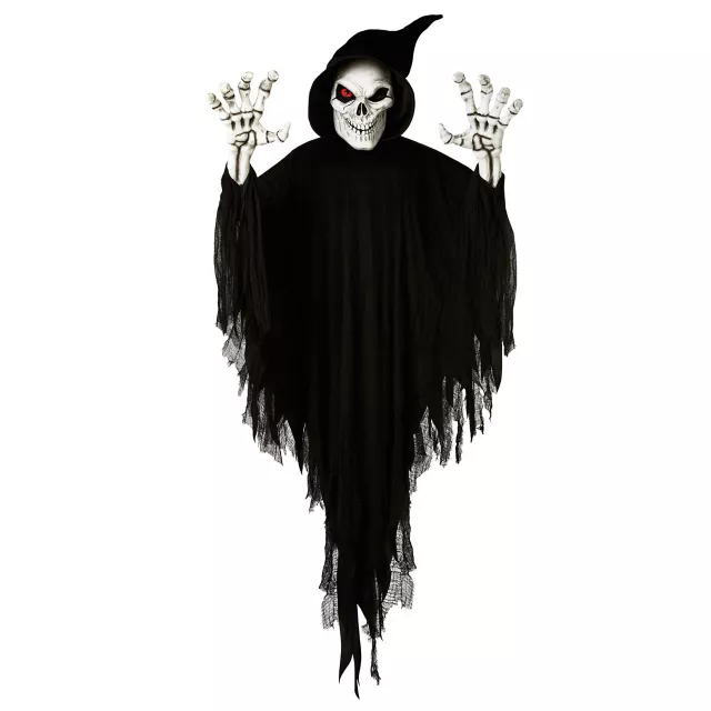 Hanging Reaper Skeleton Decoration Adult Black Hanging Reaper Skeleton Decoration Adult Black