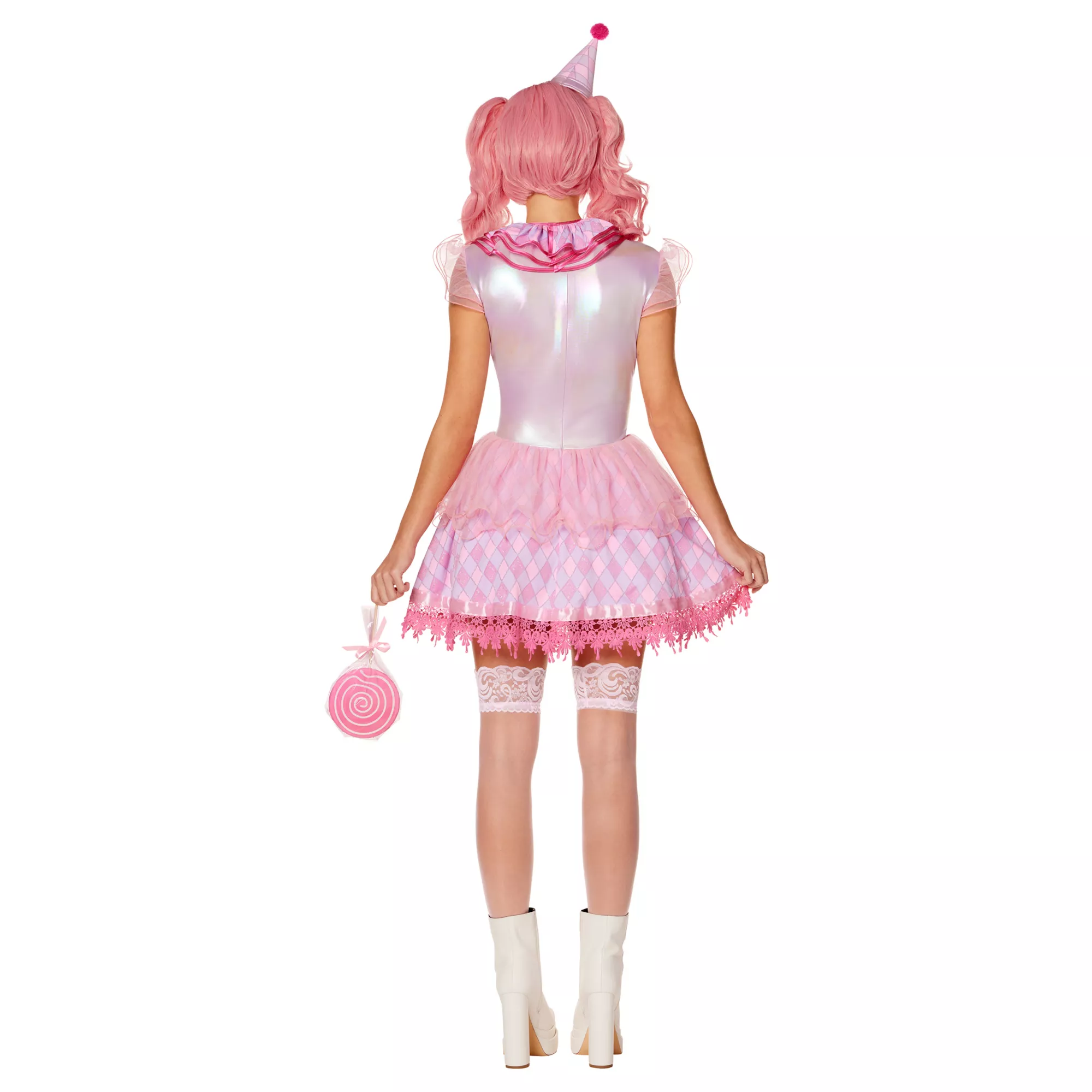 Adult Pink Pastel Clown Dress Costume at Spencer's