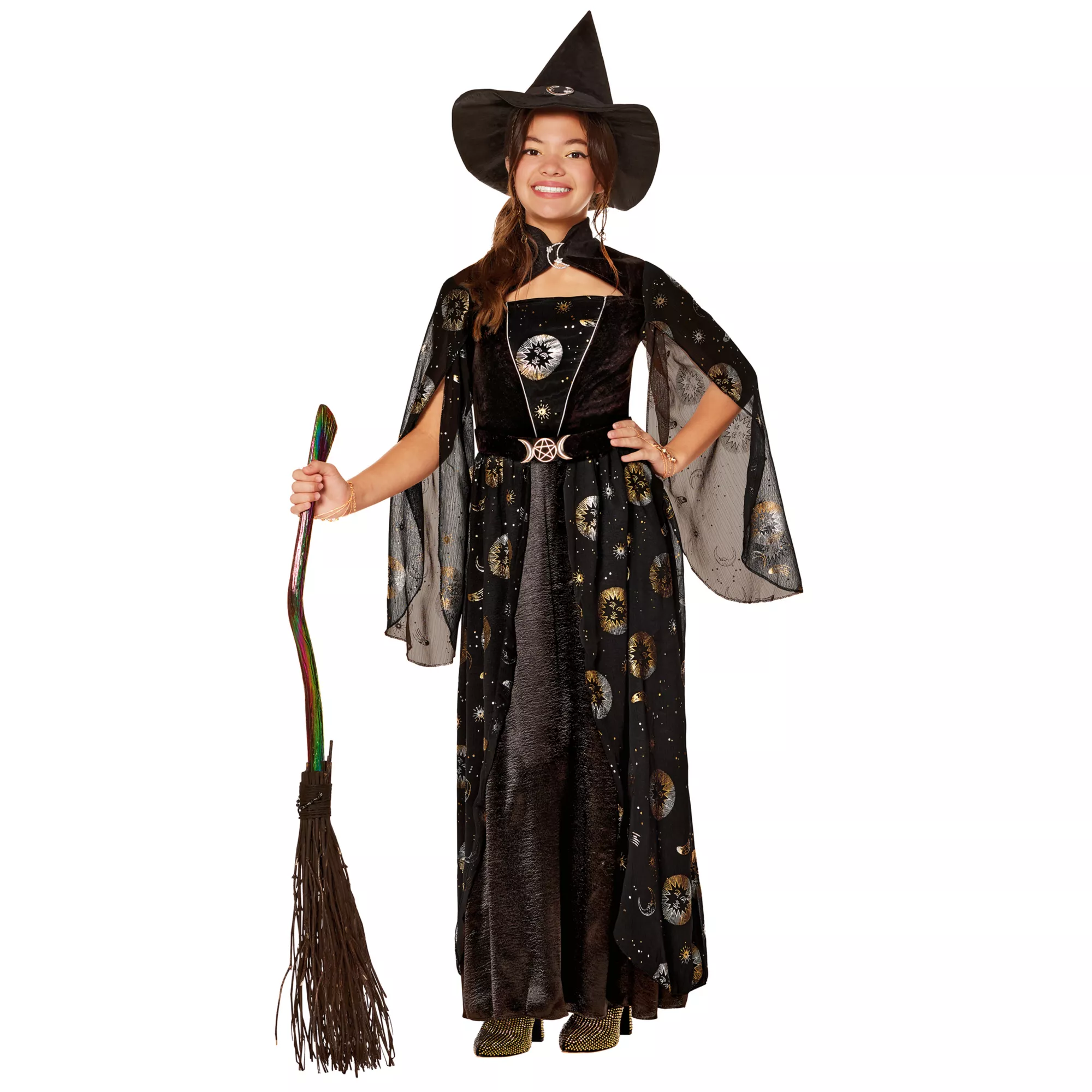 Kids Gold Dust Celestial Witch Costume at Spencer's