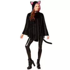 Adult Cat Poncho with Hood at Spirit Halloween