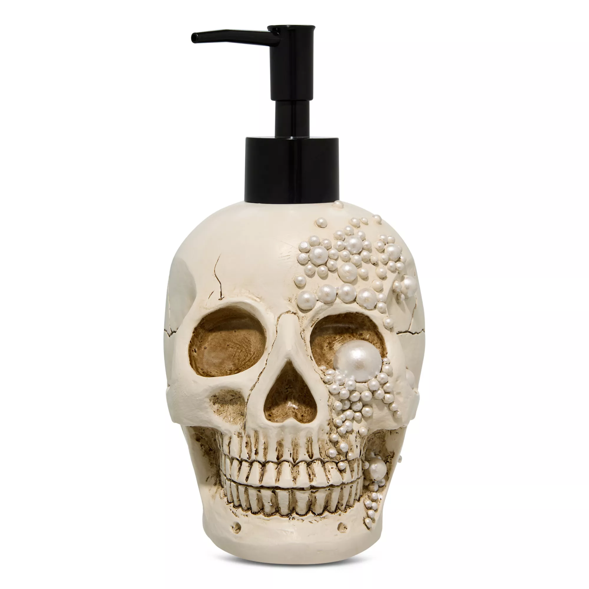 Skull Pearl-Effect Soap Dispenser at Spirit Halloween