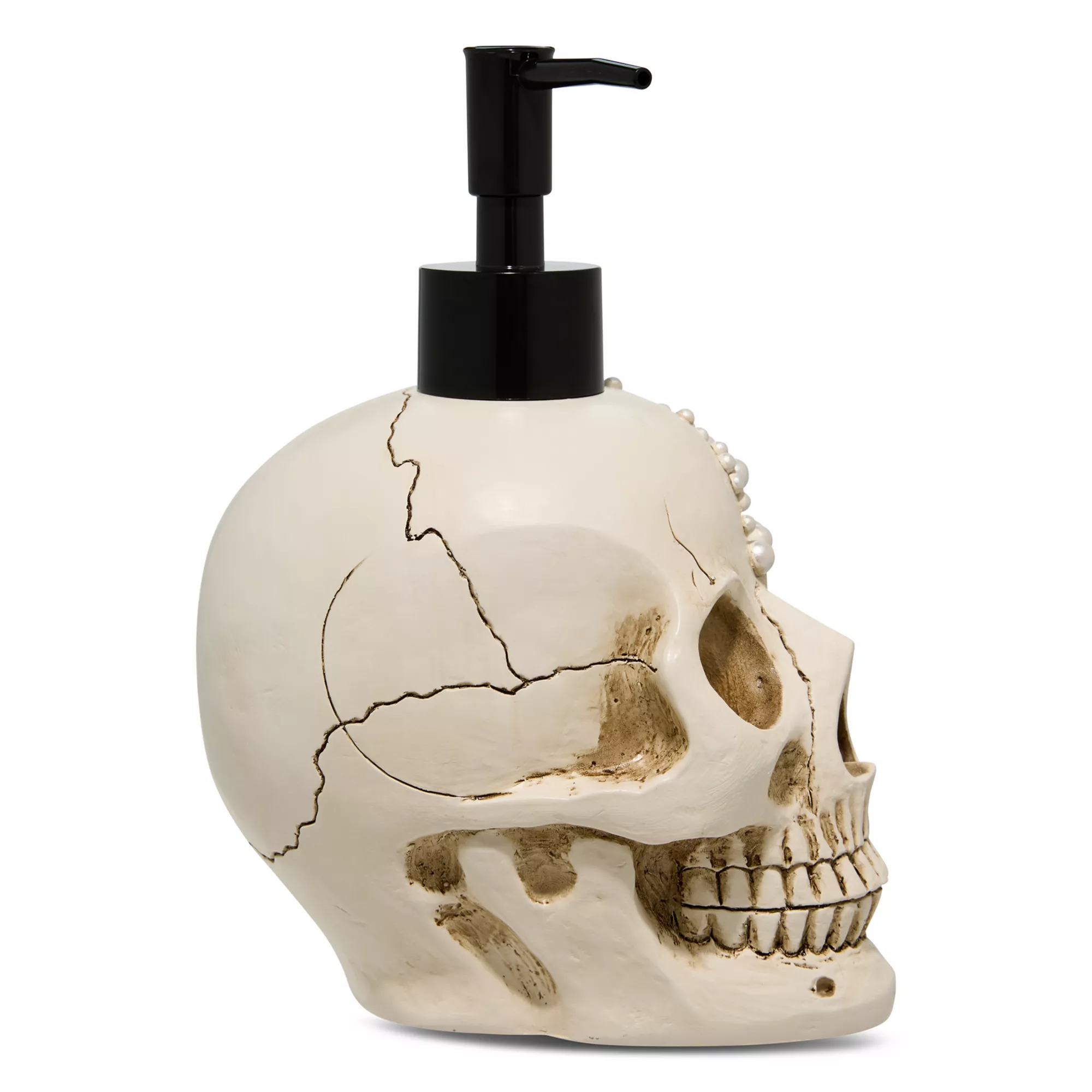 Skull Pearl-Effect Soap Dispenser at Spirit Halloween