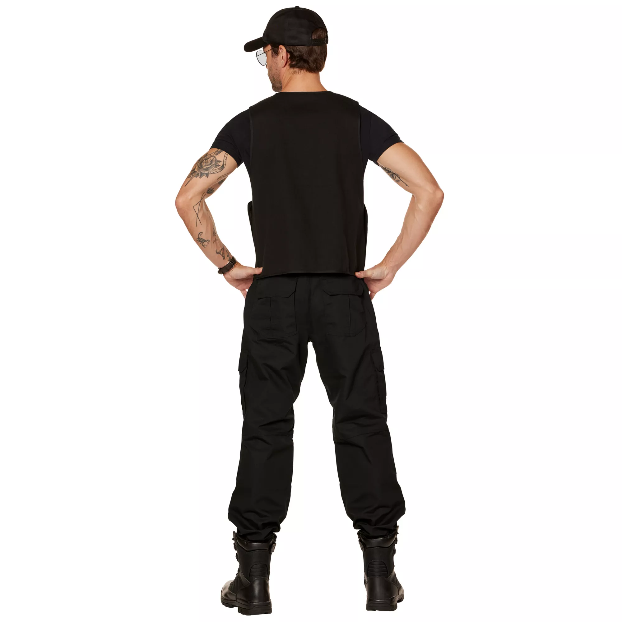 Adult Black Police Vest at Spencer's