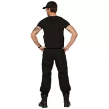 Adult Black Police Vest at Spencer's