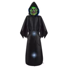 6 Ft. Masked Hooded Figure Light-Up Inflatable Decoration at Spirit Halloween