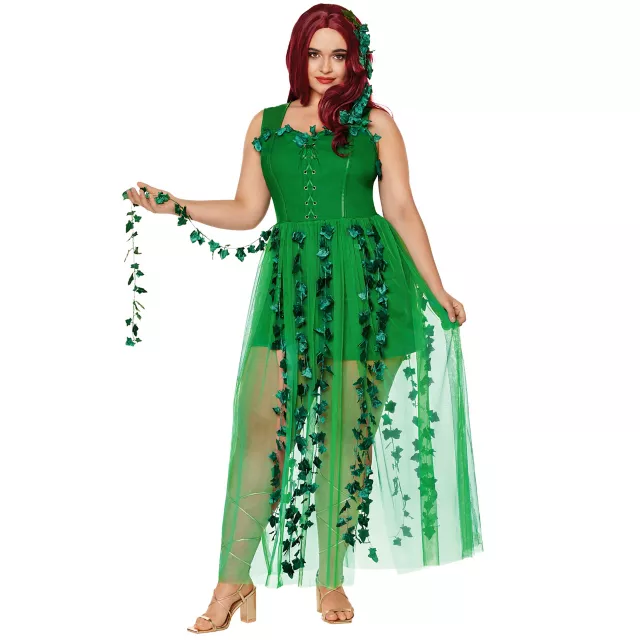 Adult Poison Ivy Plus Size Dress Costume - DC - Spirithalloween.com