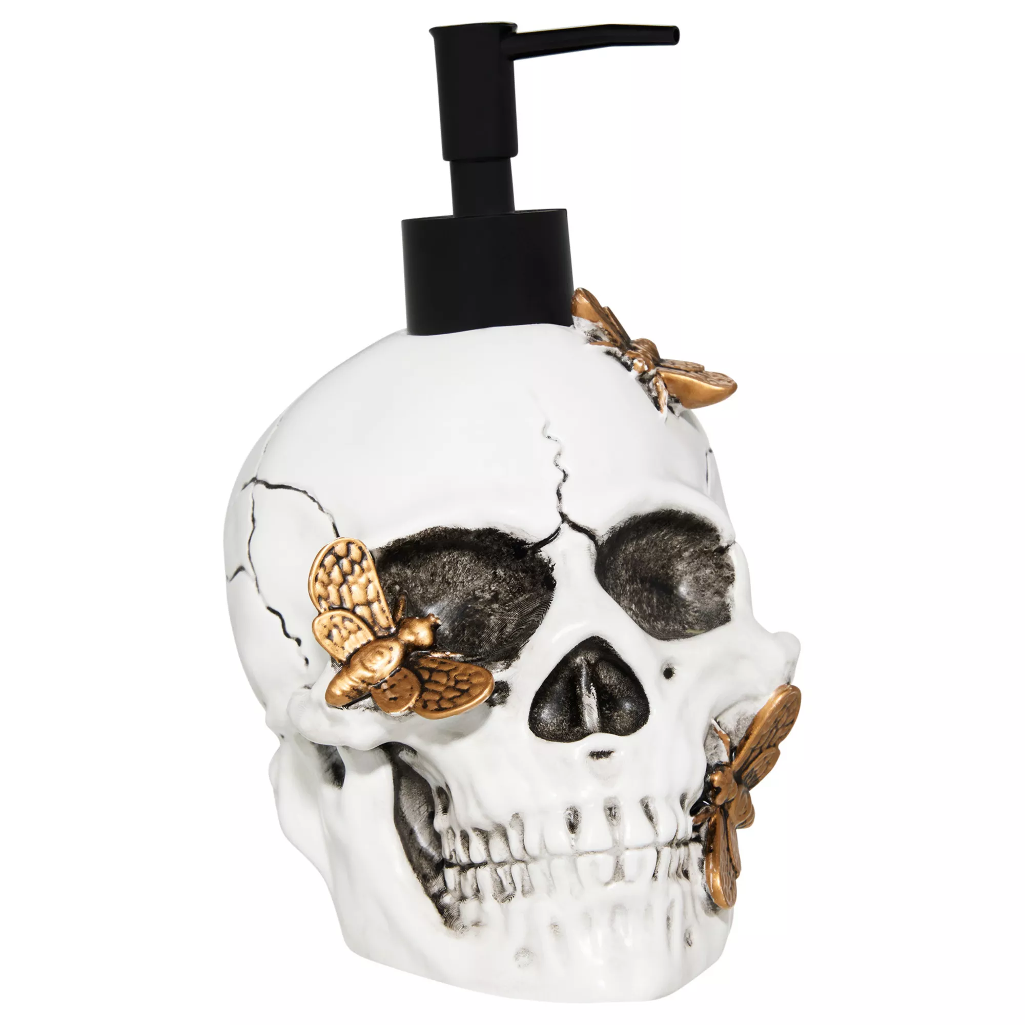 Moth Covered Skull Soap Dispenser at Spirit Halloween