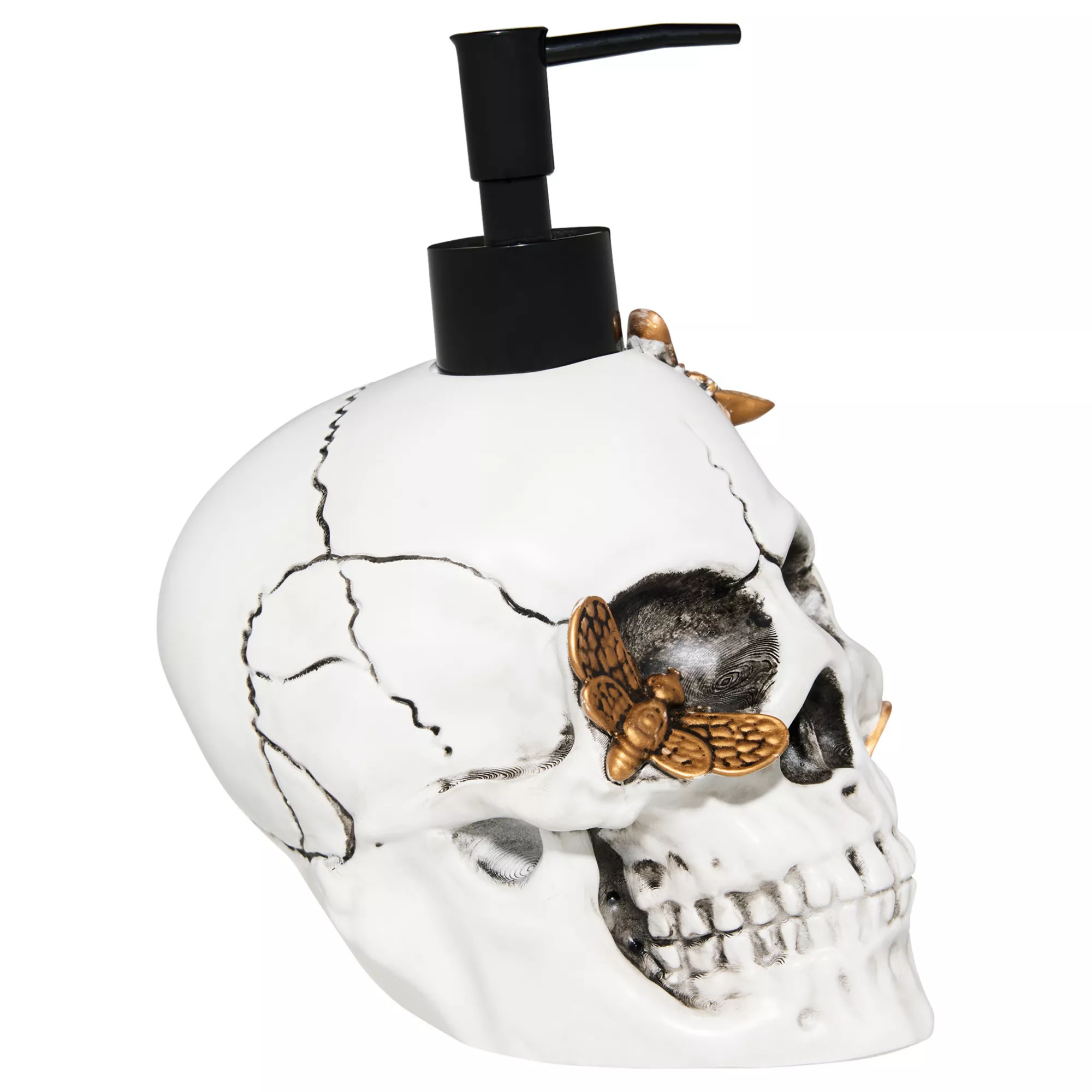 Moth Covered Skull Soap Dispenser at Spirit Halloween
