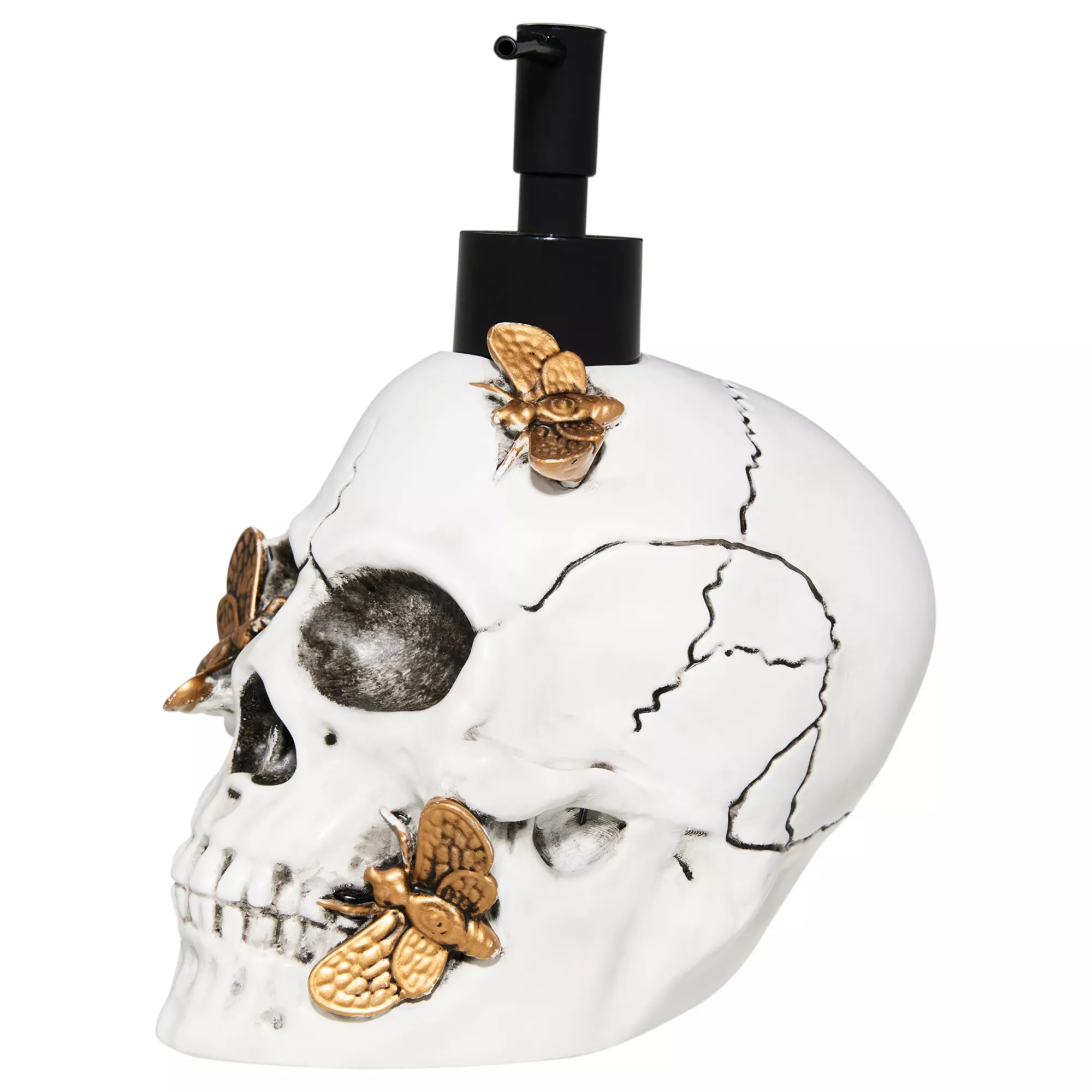 Moth Covered Skull Soap Dispenser at Spirit Halloween