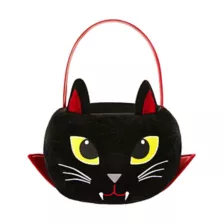 Vampire Cat Plush Treat Bucket at Spirit Halloween