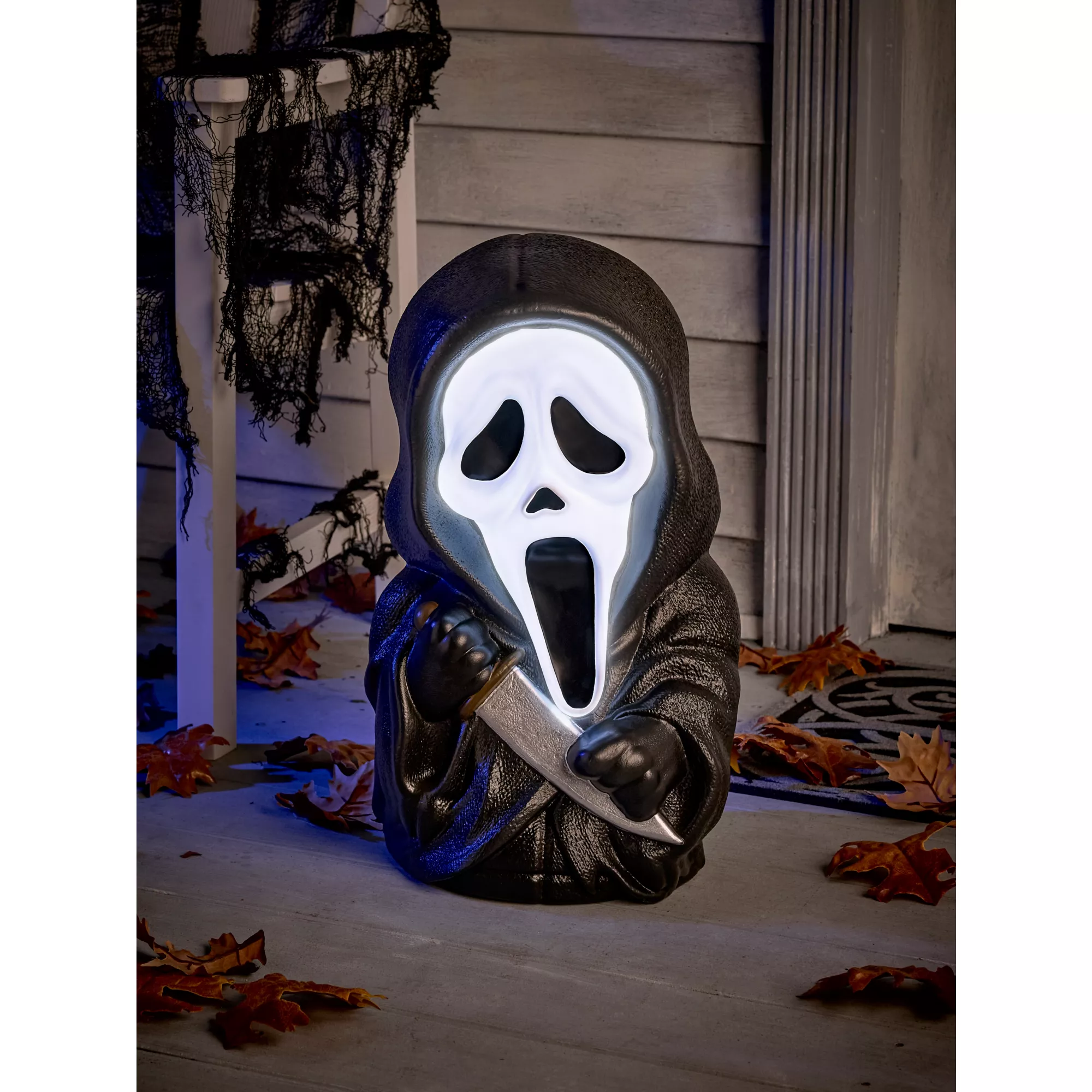 Light-Up Ghost Face Porch Buddy at Spencer's