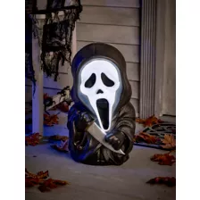 Light-Up Ghost Face Porch Buddy at Spencer's