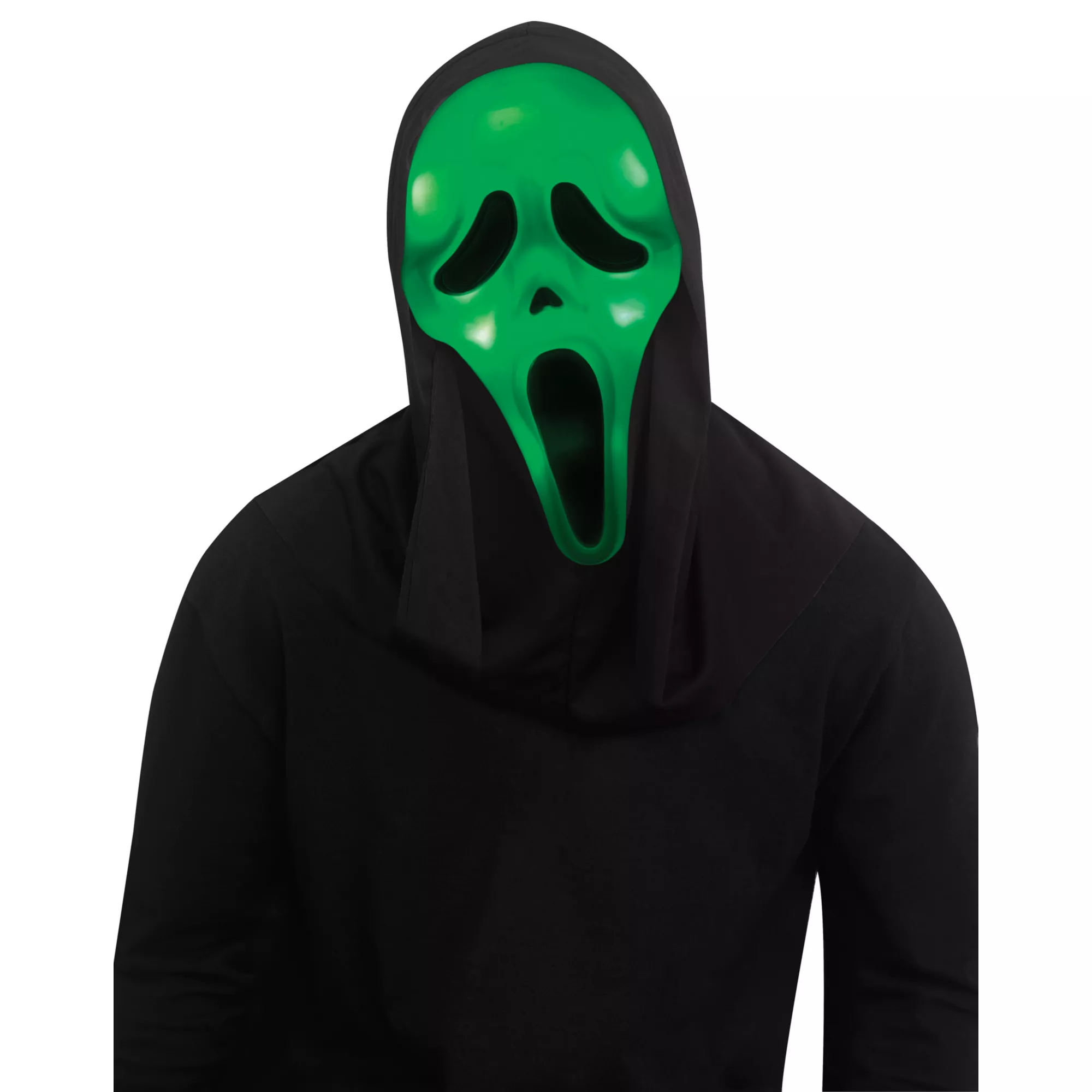 Light-Up Ghost Face Color Changing Half Mask at Spencer's