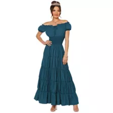 Adult Teal Peasant Dress at Spirit Halloween