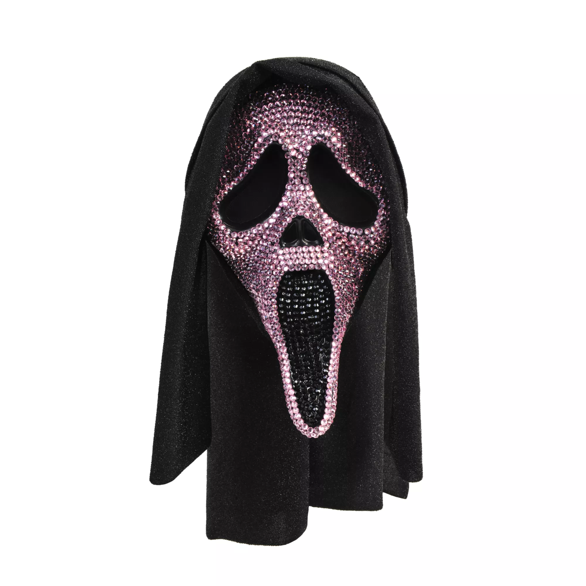 Ghost Face Pink Bling Full Mask at Spencer's