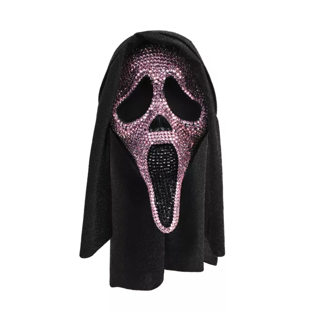Ghost Face Pink Bling Full Mask at Spencer's