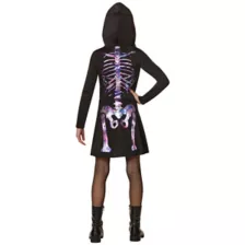 Kids Pastel Skeleton Hooded Dress Costume at Spencer's