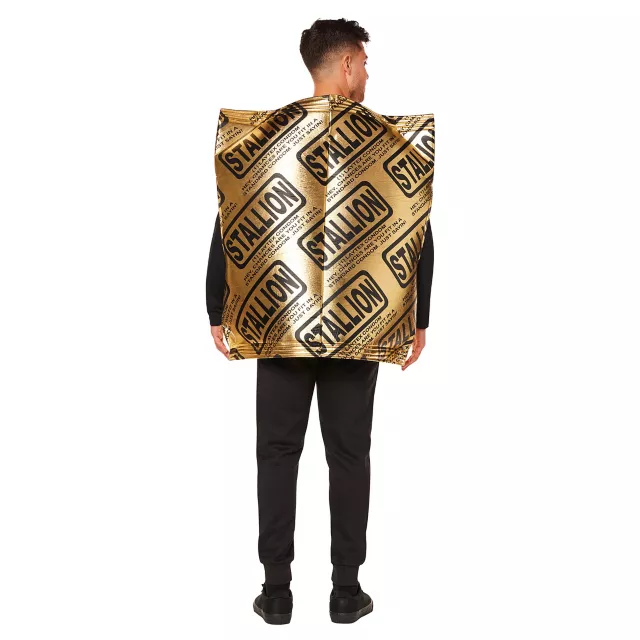 Adult Stallion Condom Wrapper Costume at Spirit Halloween