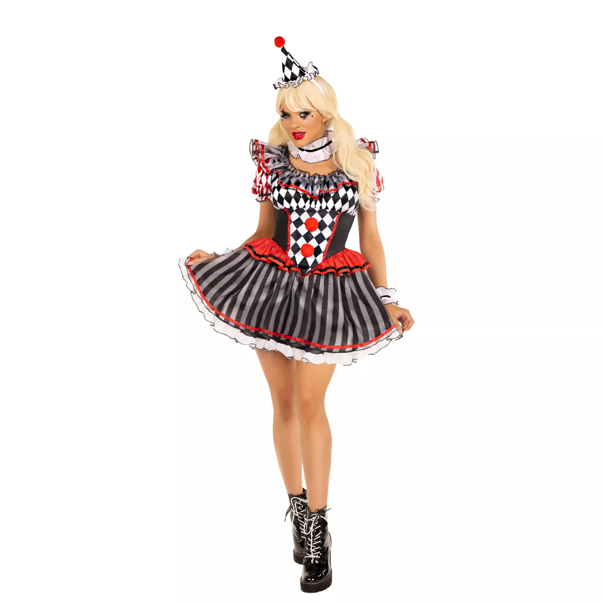 Harlequin Clown Dress Costume at Spencer's