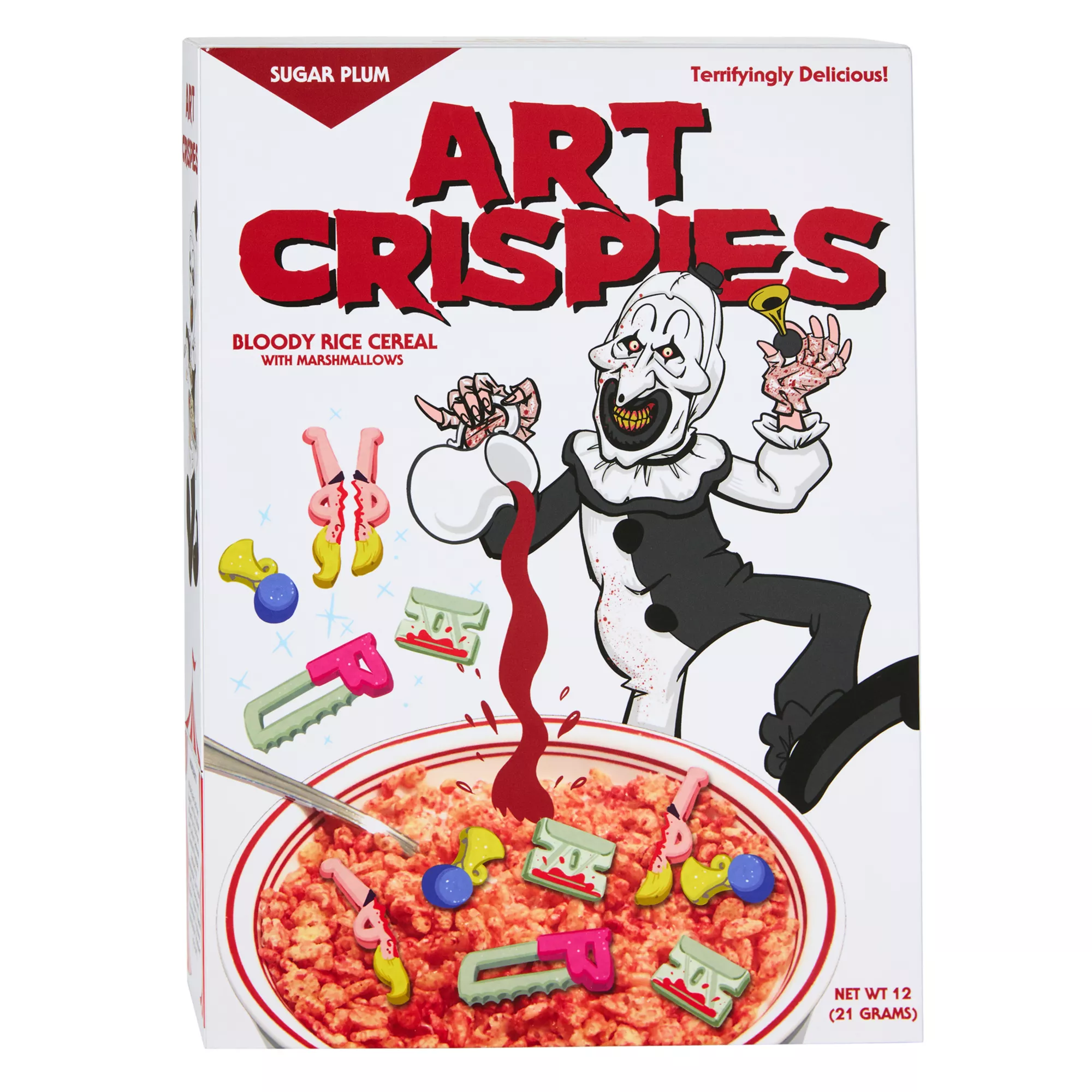 Terrifier Art Crispies Cereal Box Sign at Spencer's