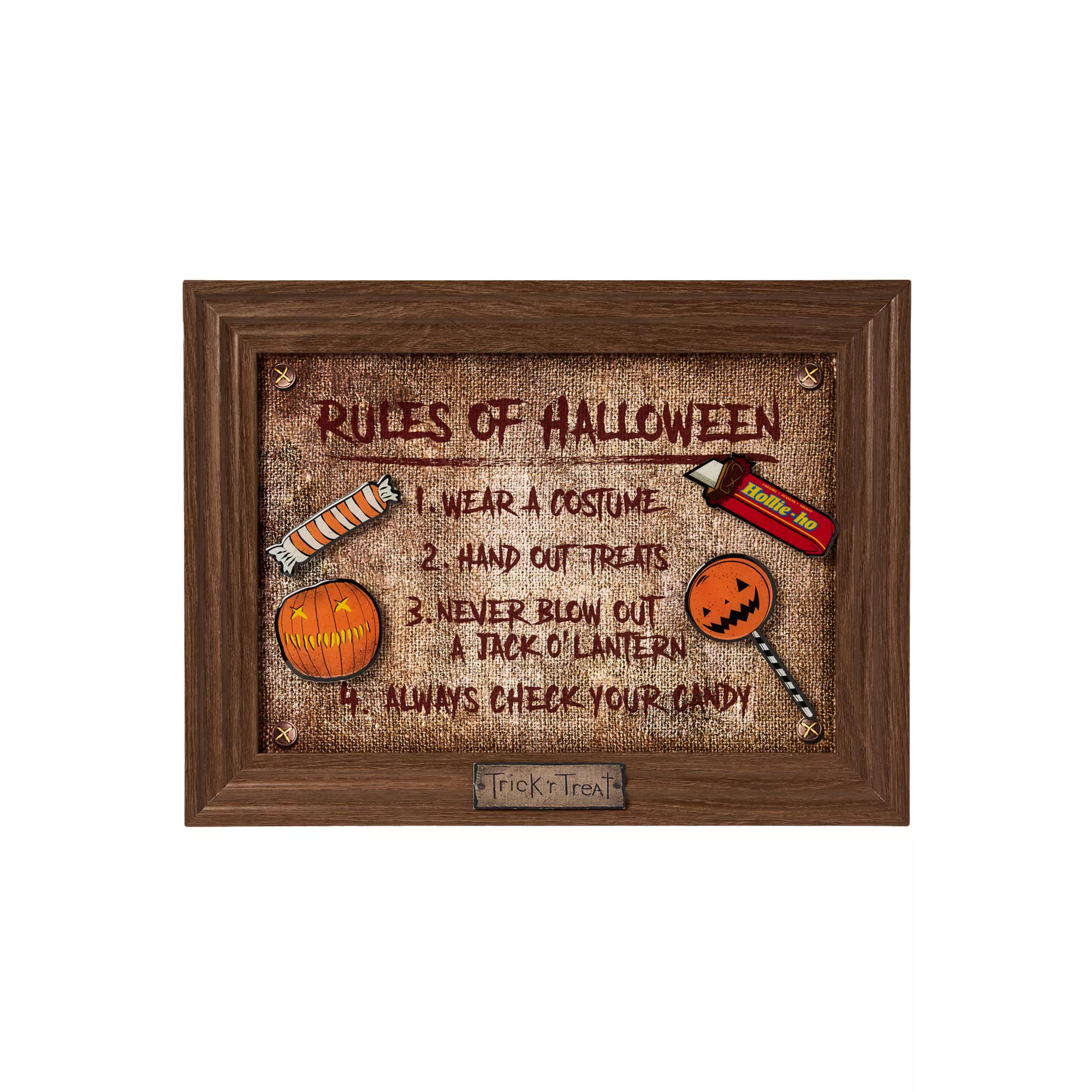 Rules of Halloween Removable Magnets Sign - Trick 'r Treat at Spencer's