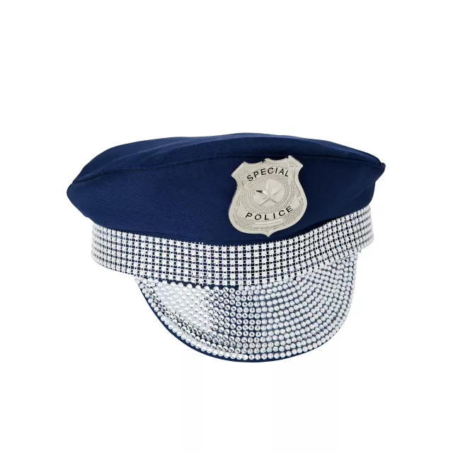 Rhinestone Police Hat