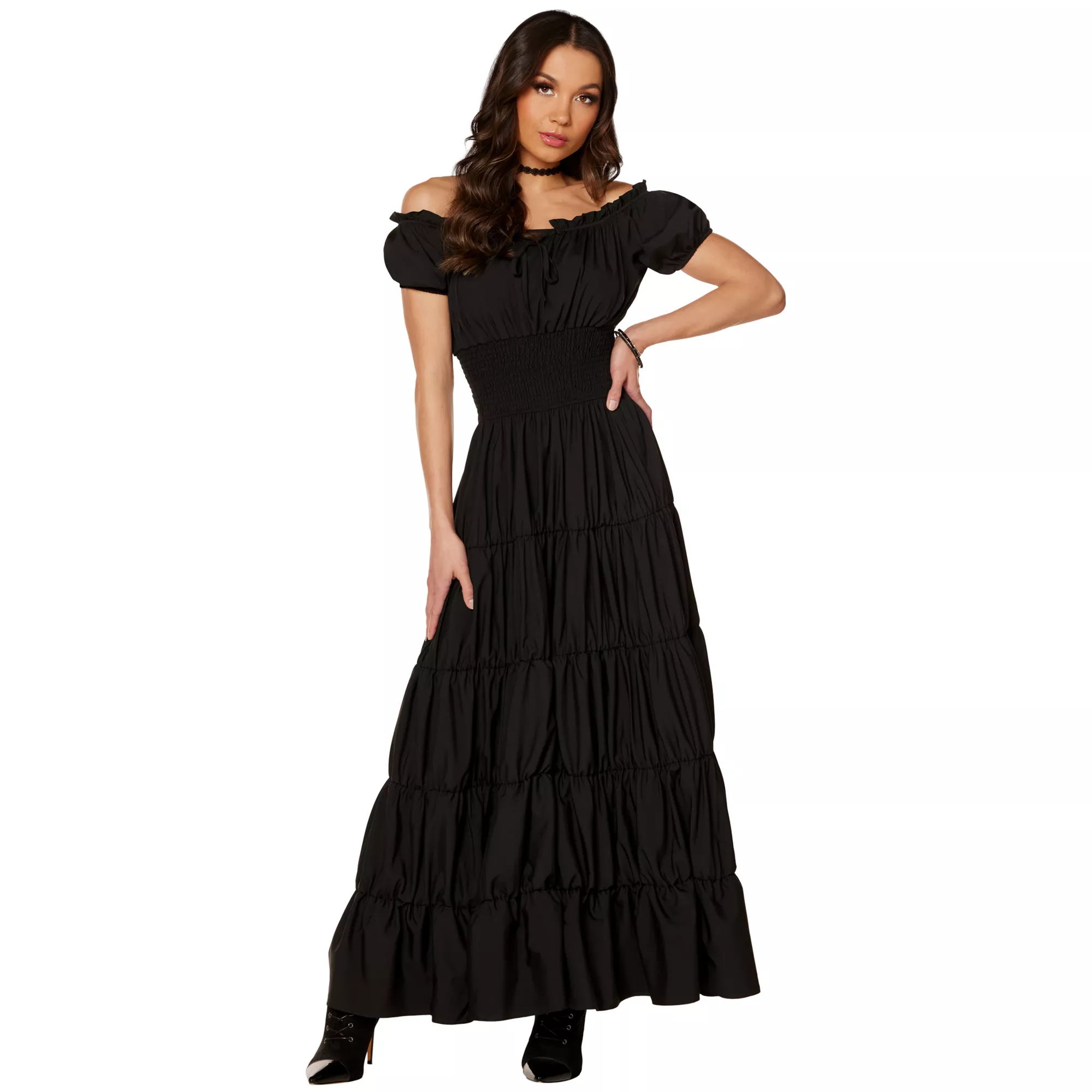 Long Black Peasant Dress at Spirit Halloween