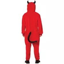 Adult Red and Black Devil Jumpsuit at Spencer's