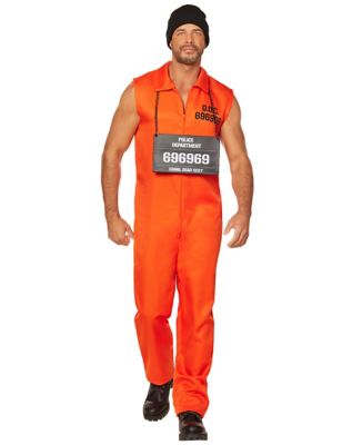 Adult Department of Corrections Prisoner One Piece Costume Spirithalloween