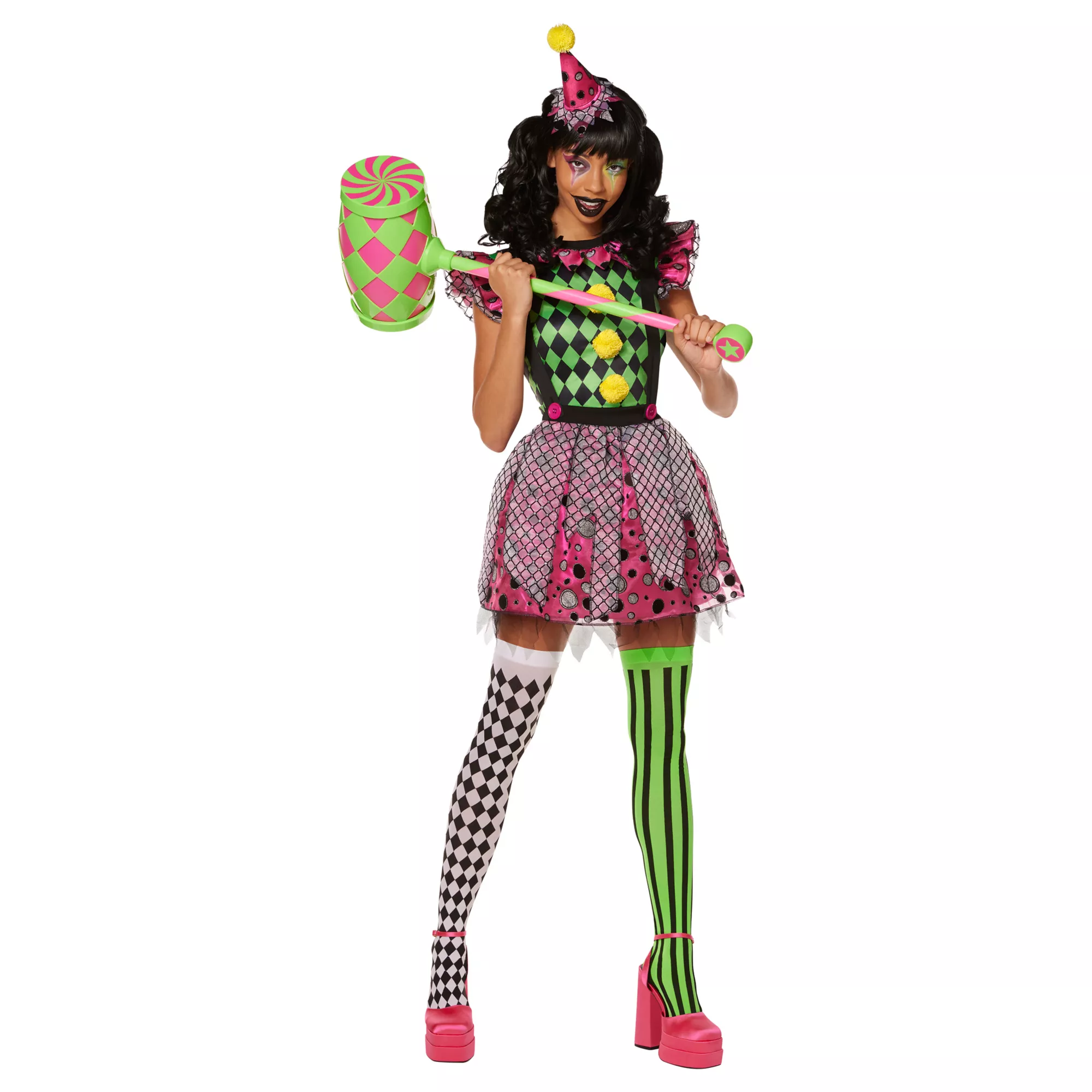 Adult Neon Clown Costume at Spirit Halloween