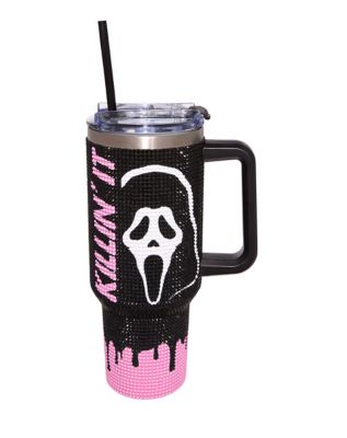 Spirit Halloween Ghost Face Travel Tumbler