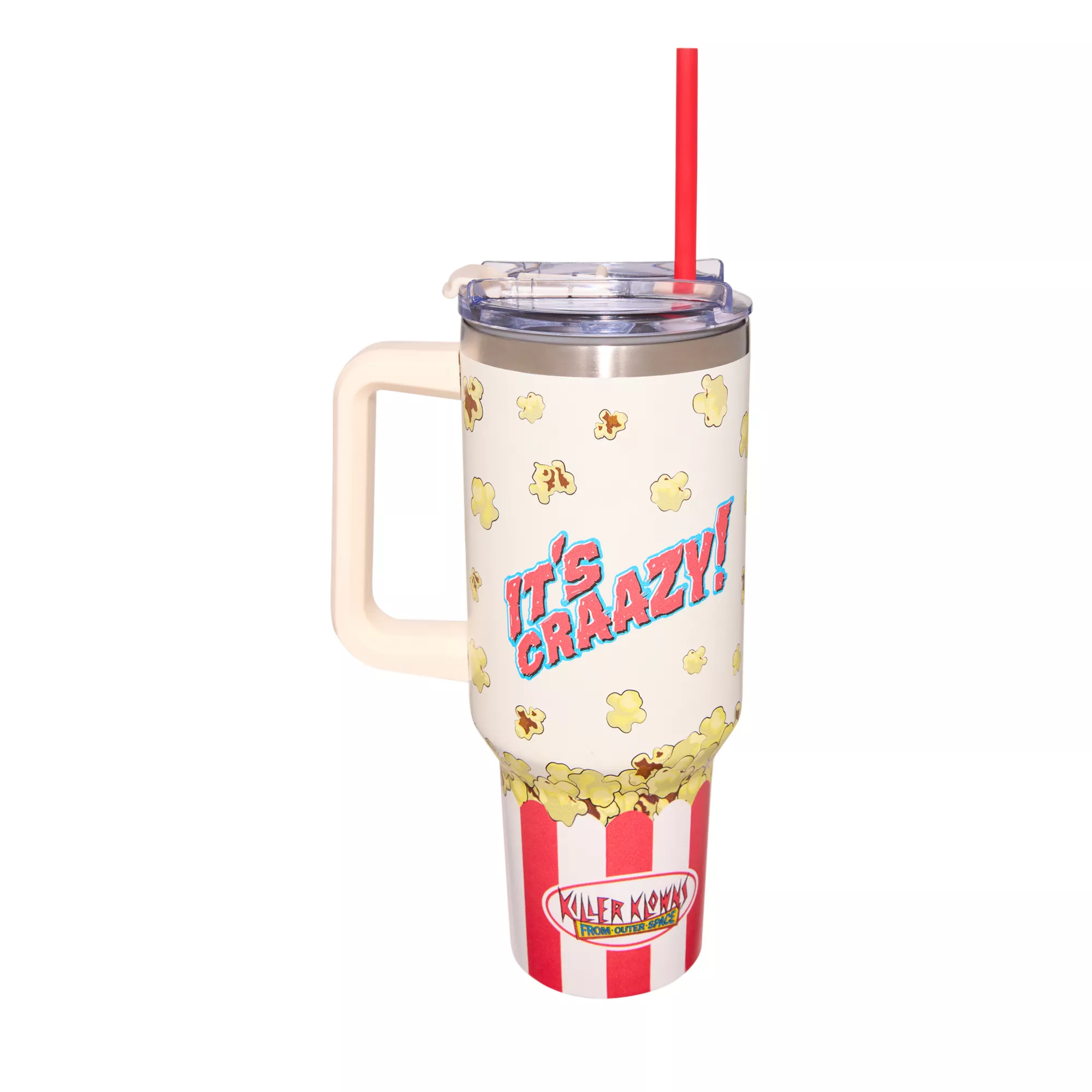 Popcorn Klowns Travel Tumbler with Straw 40 oz. - Killer Klowns from Outer Space at Spencer's