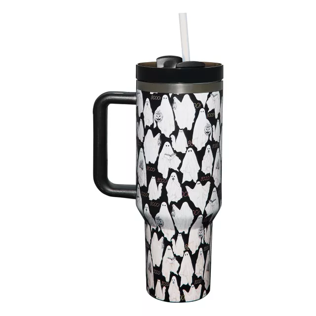 Ghost Portable Travel Tumbler with Straw - 40 oz. - Spirithalloween.com