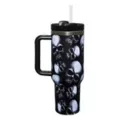 Skull Portable Travel Tumbler with Straw - 40 oz. at Spencer's