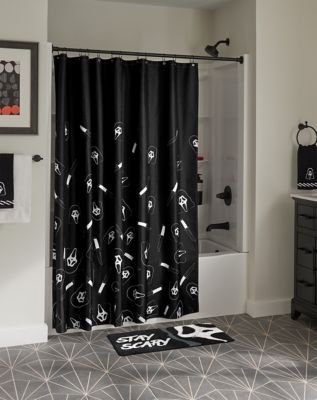 Ghost Face Knife Print Shower Curtain