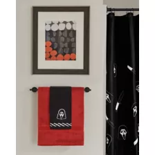 Black and White Ghost Face Hand Towel at Spencer's