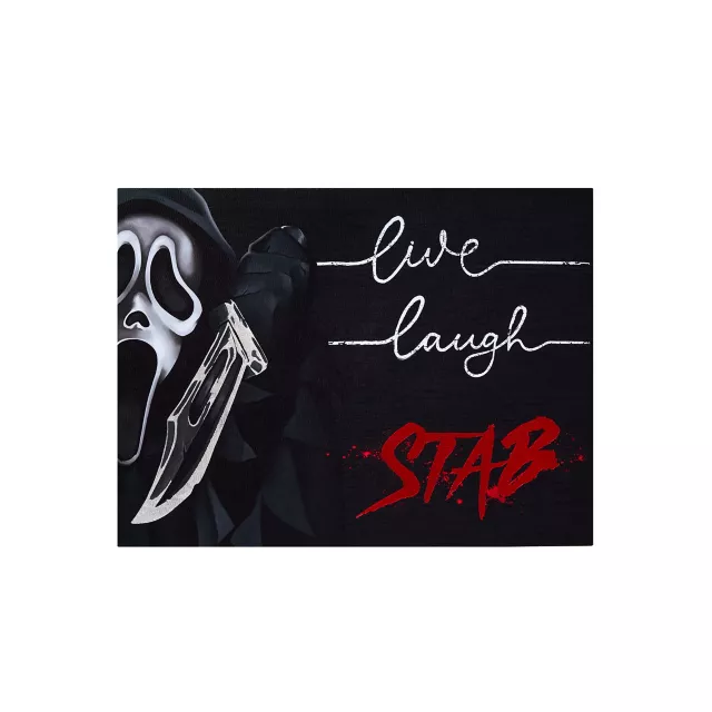 Ghost Face Live Laugh Stab Canvas at Spirit Halloween