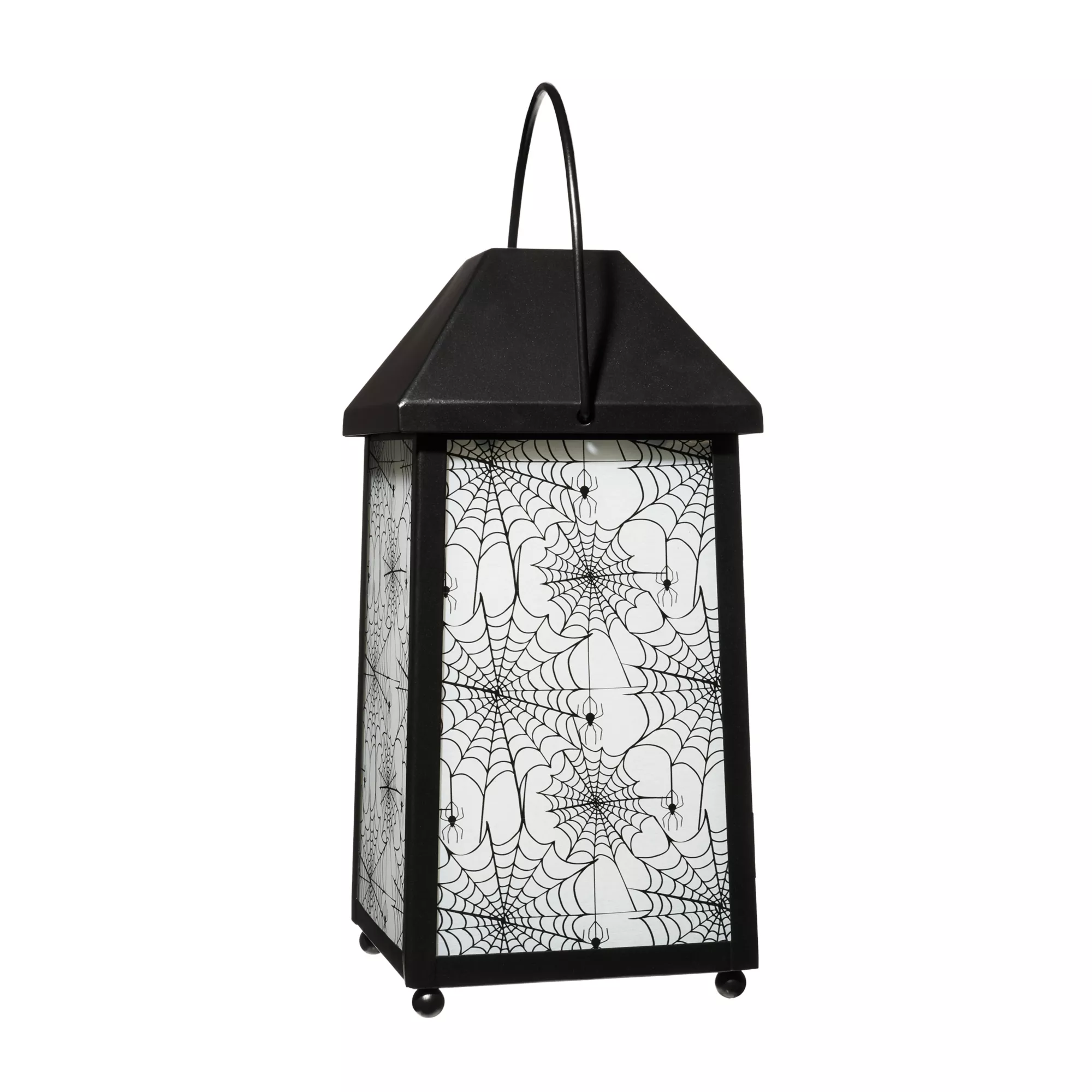White Glass Spider Web Lantern at Spencer's