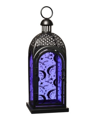01712058 - Purple Glass Moon Lantern
