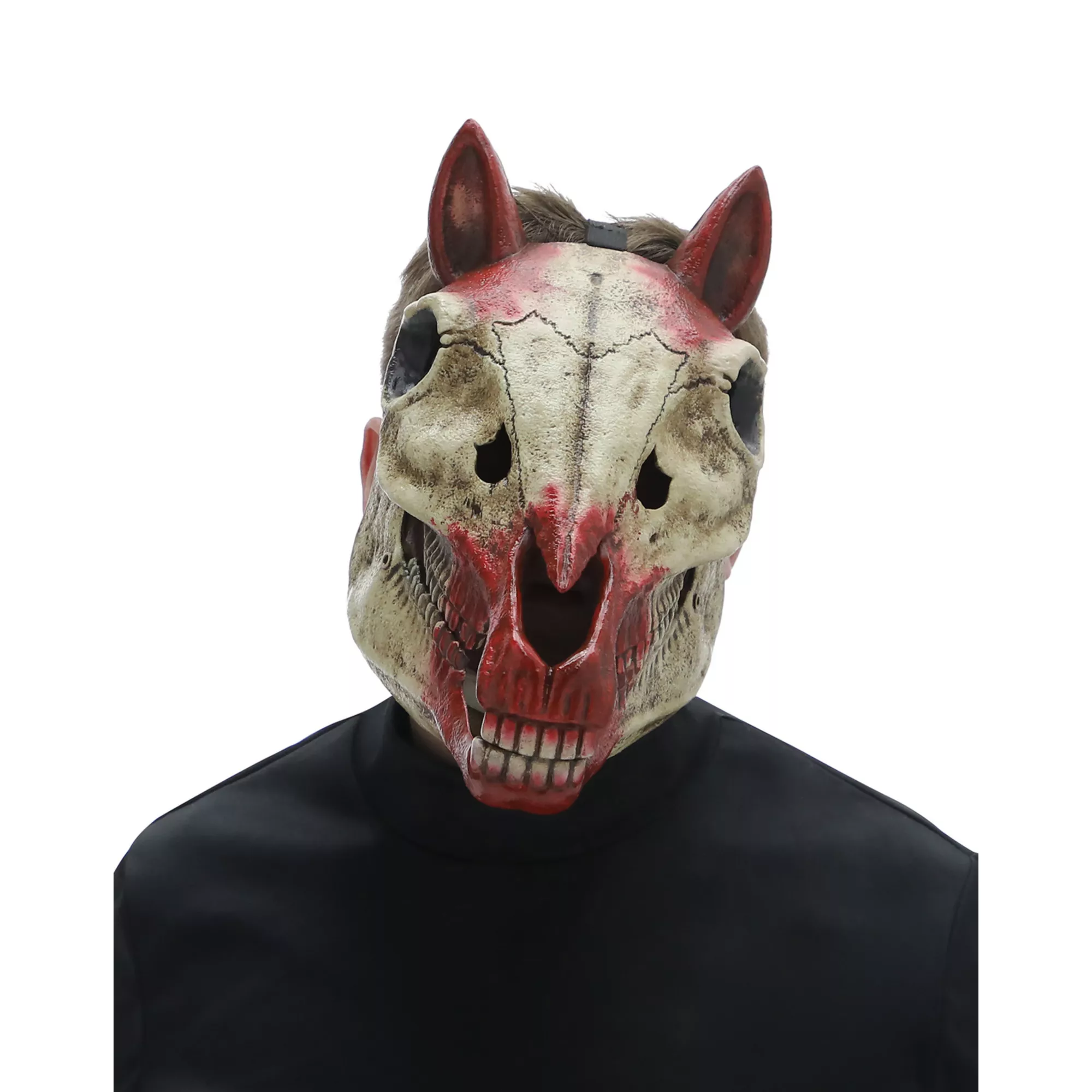 Bloody Skeletal Horse Half Mask at Spencer's