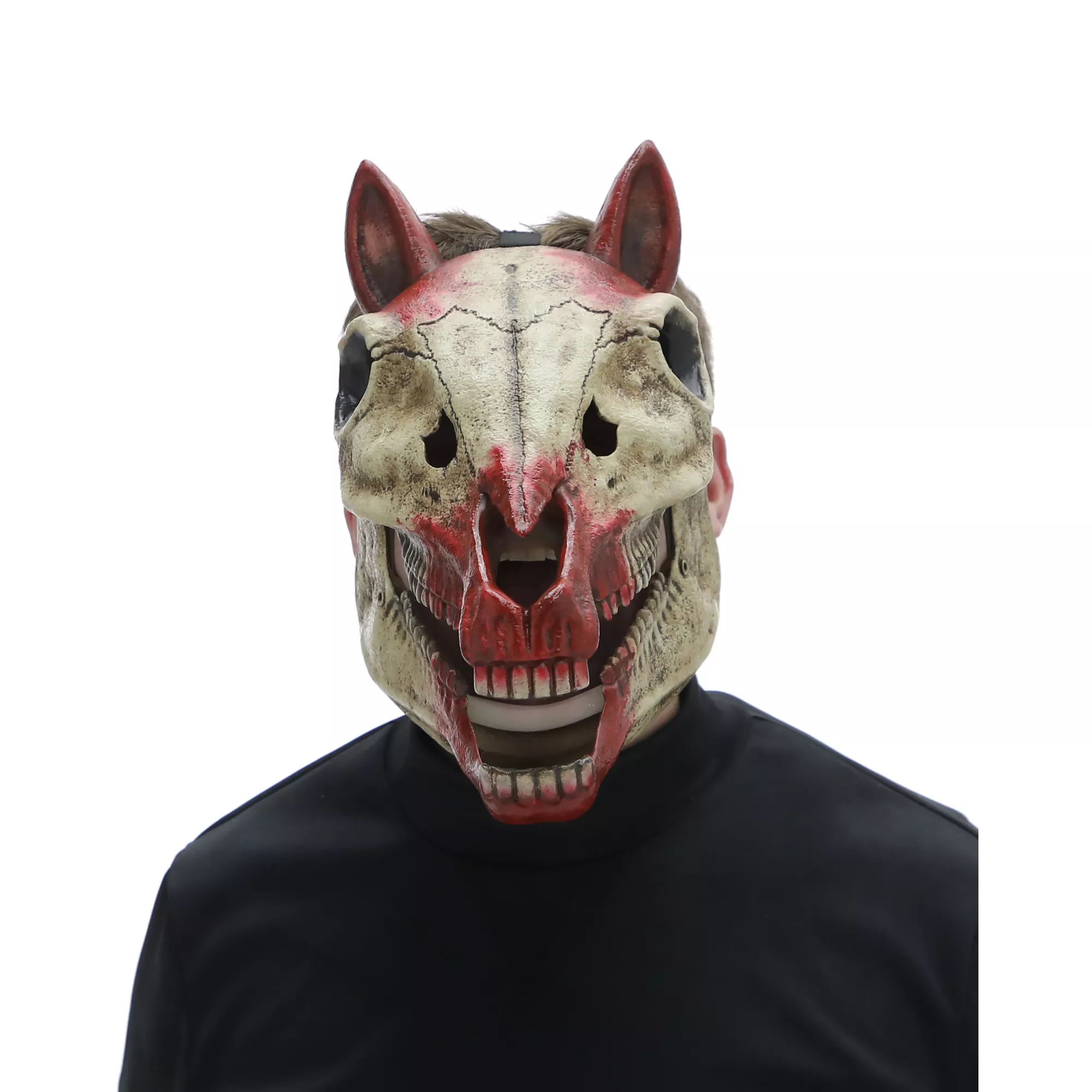 Bloody Skeletal Horse Half Mask at Spencer's