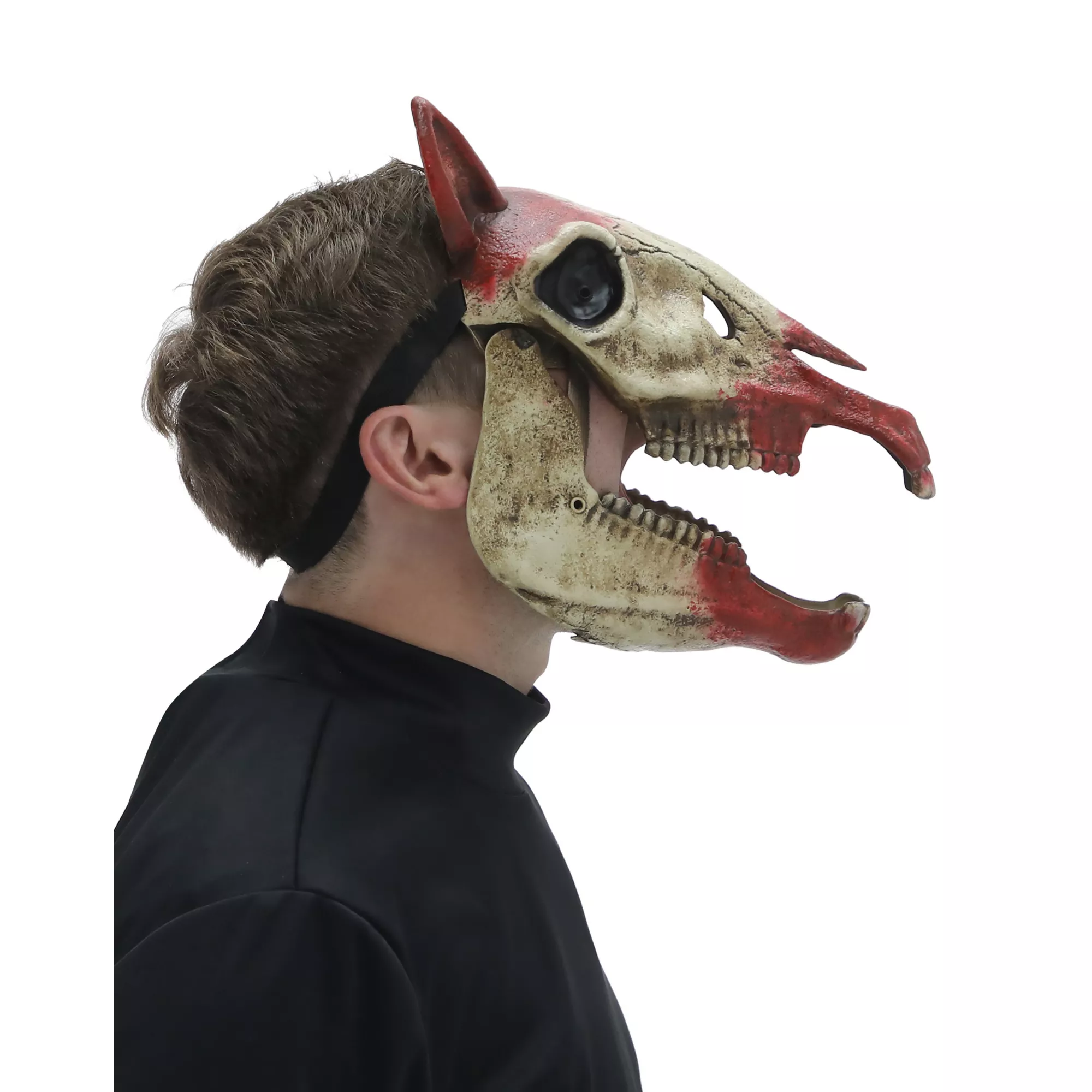 Bloody Skeletal Horse Half Mask at Spencer's