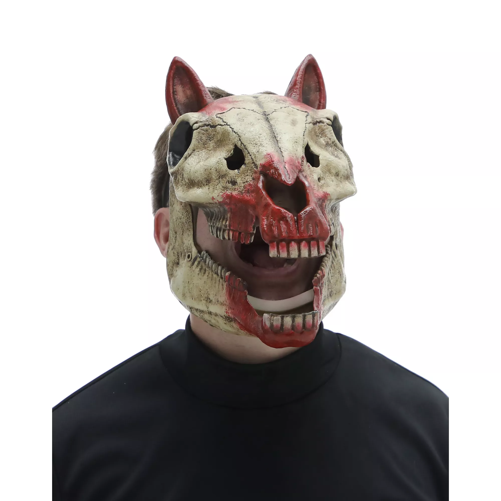 Bloody Skeletal Horse Half Mask at Spencer's