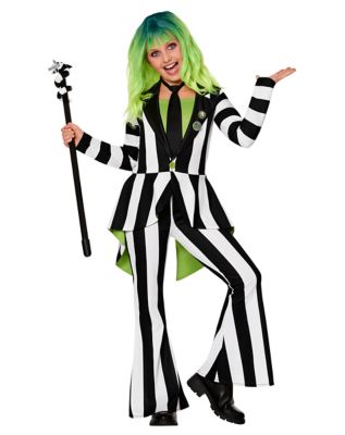 Kids Beetlejuice Striped Jumpsuit Costume Spirithalloween