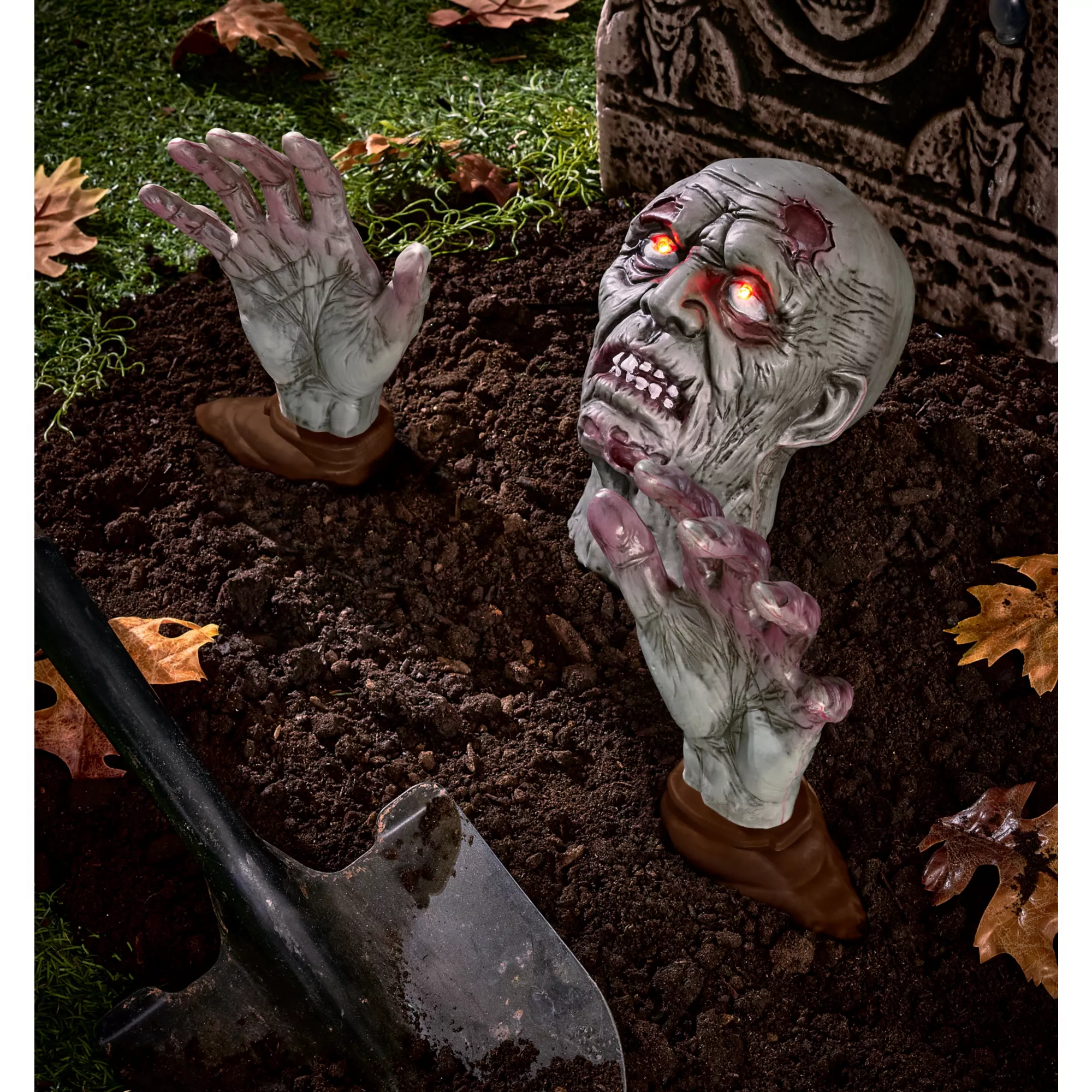 Light-Up Ground Breaking Zombie Head at Spirit Halloween